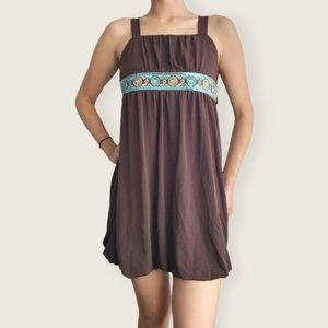 Cute girls junior size Brown Mini dress with embellishments Amy's Closet Y2K
